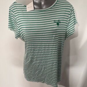 Green Striped Women's Top size L